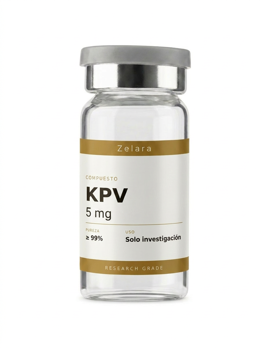 Vial liofilizado 5 mg de KPV 5 mg — tripéptido derivado de α-msh investigado en vías inflamatorias y modelos de equilibrio inmunológico